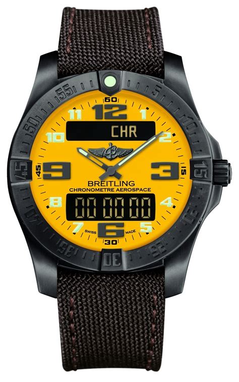 breitling aerospace yellow dial